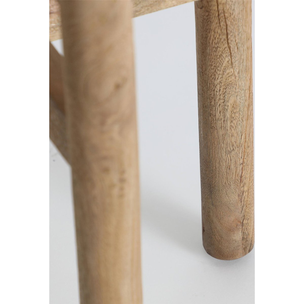 Table d'appoint en marbre et manguier gris marbre et bois de manguier, RECOLLECTION