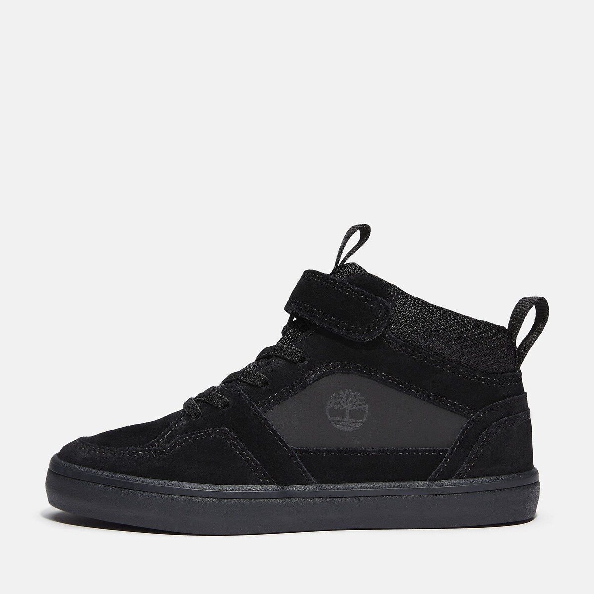 Baskets en cuir, à lacets élastiqués, STONE JUMP MID HOOK & LOOP noir, TIMBERLAND