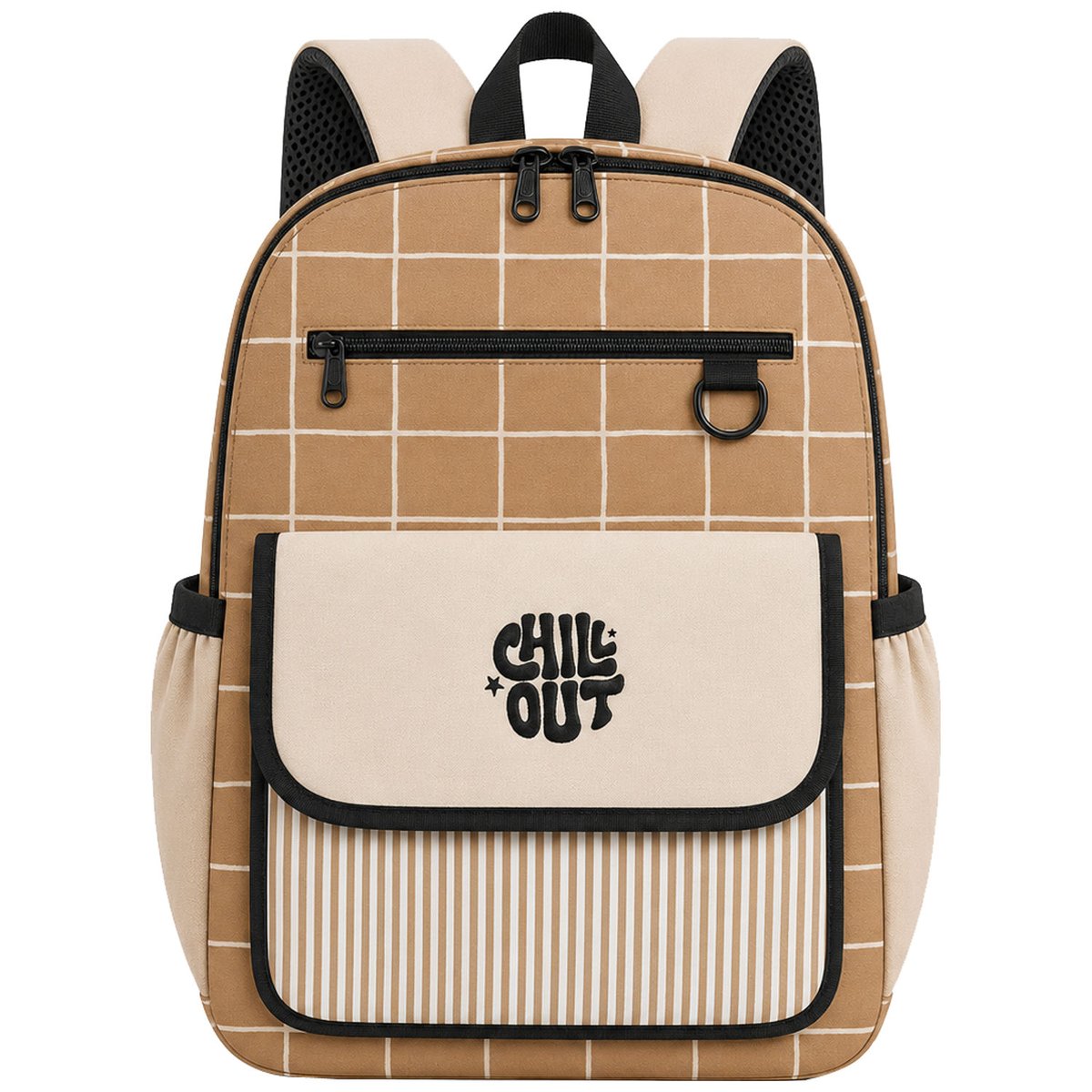 Sac à dos enfant marron, beige, ZAKUW