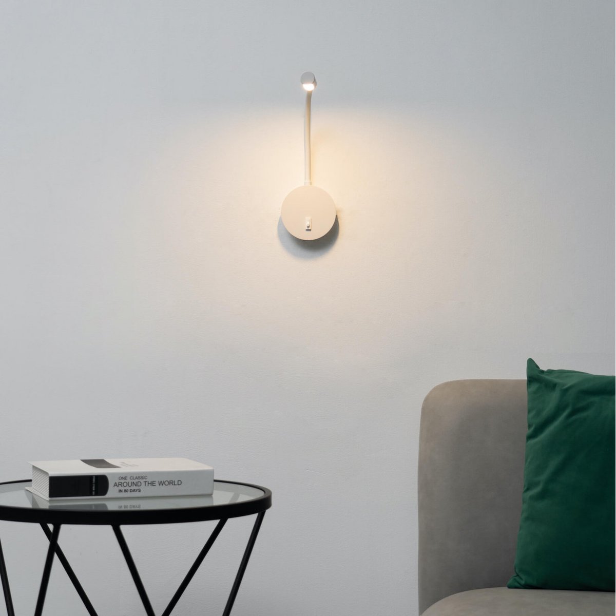 Liseuse LED orientable murale - NORMA blanc, KOSILUM