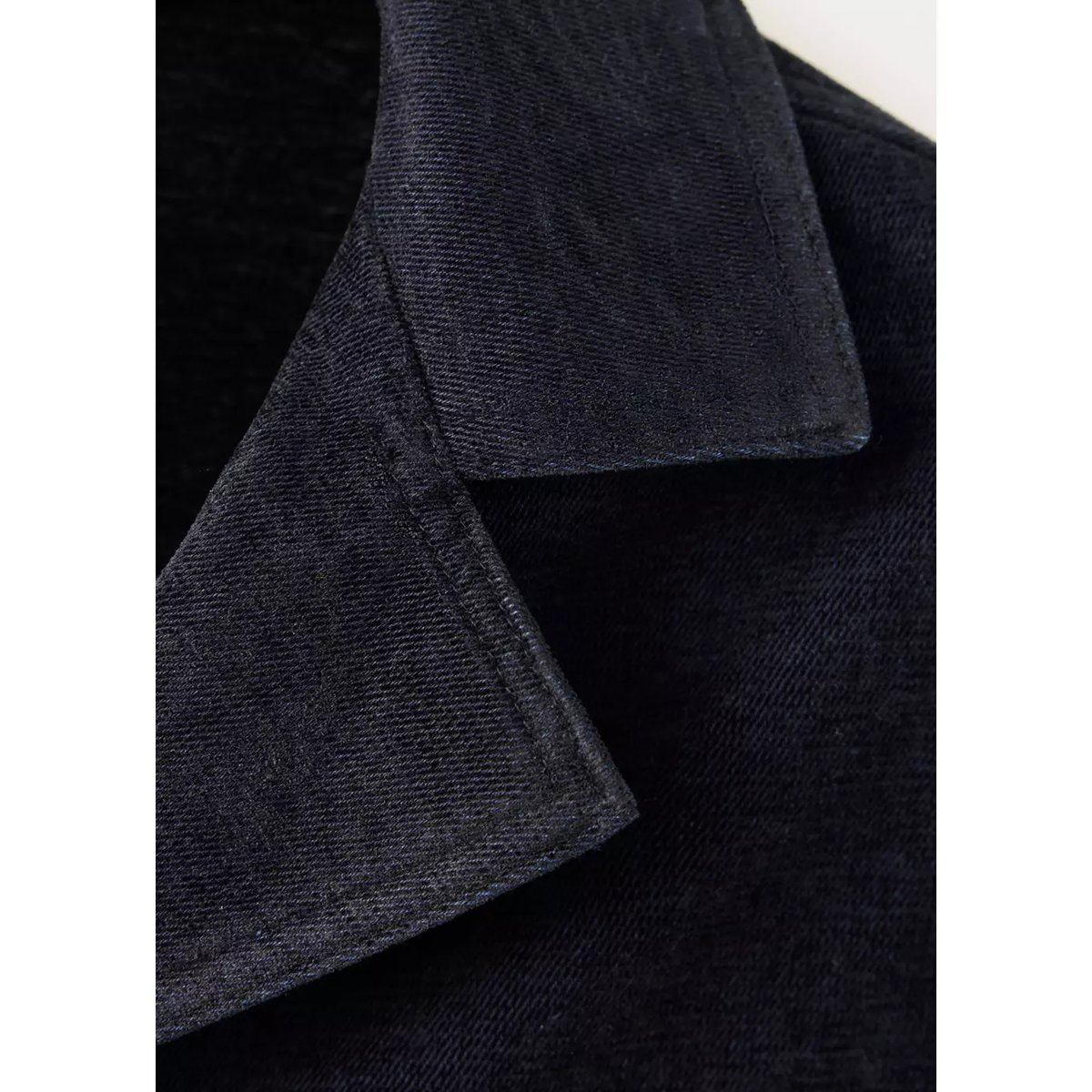 Veste en denim à revers noir, MANGO TEEN