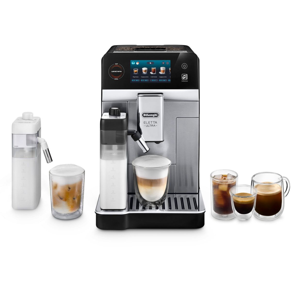Expresso Broyeur Eletta Ultra ECAM470.85.MB Technologie Silent couleur unique, DELONGHI