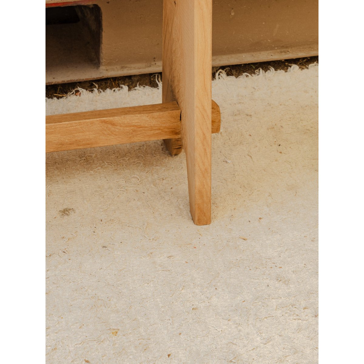 Petit banc en bois Antoine N°464 - Bon état bois clair, DEBONGOUT