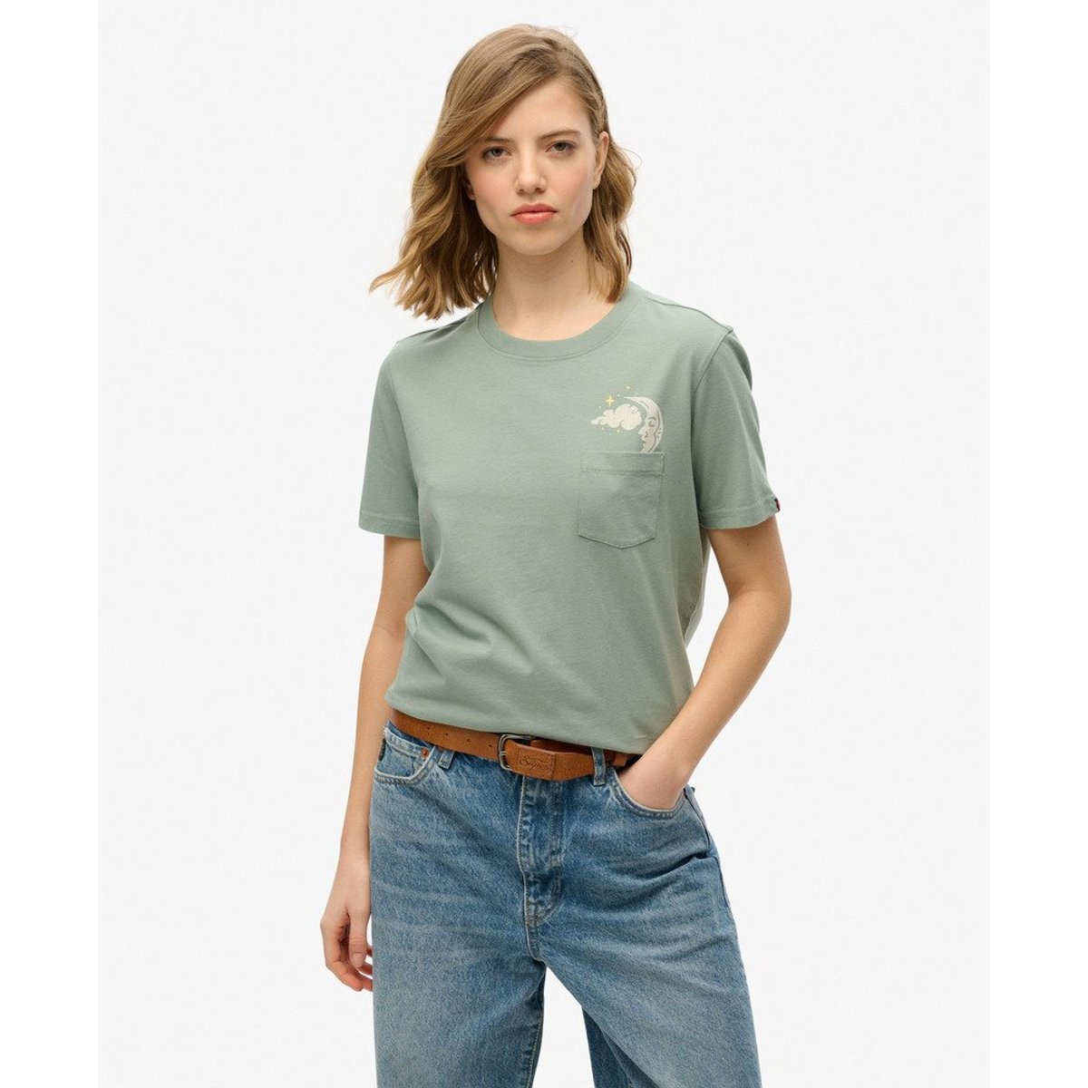T-shirt décontracté Psychic Readings gris ardoise, SUPERDRY