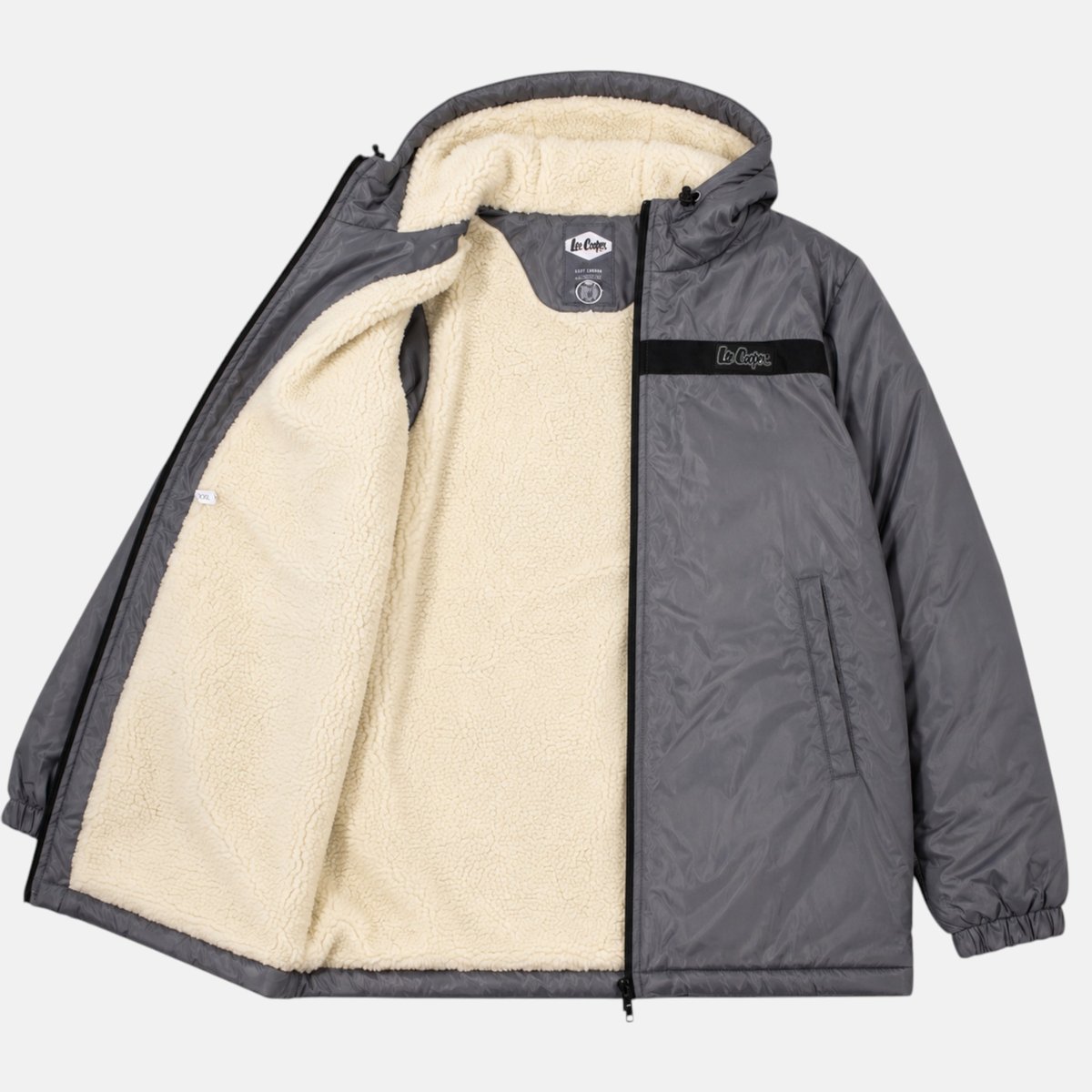 Parka capuche gris, LEE COOPER