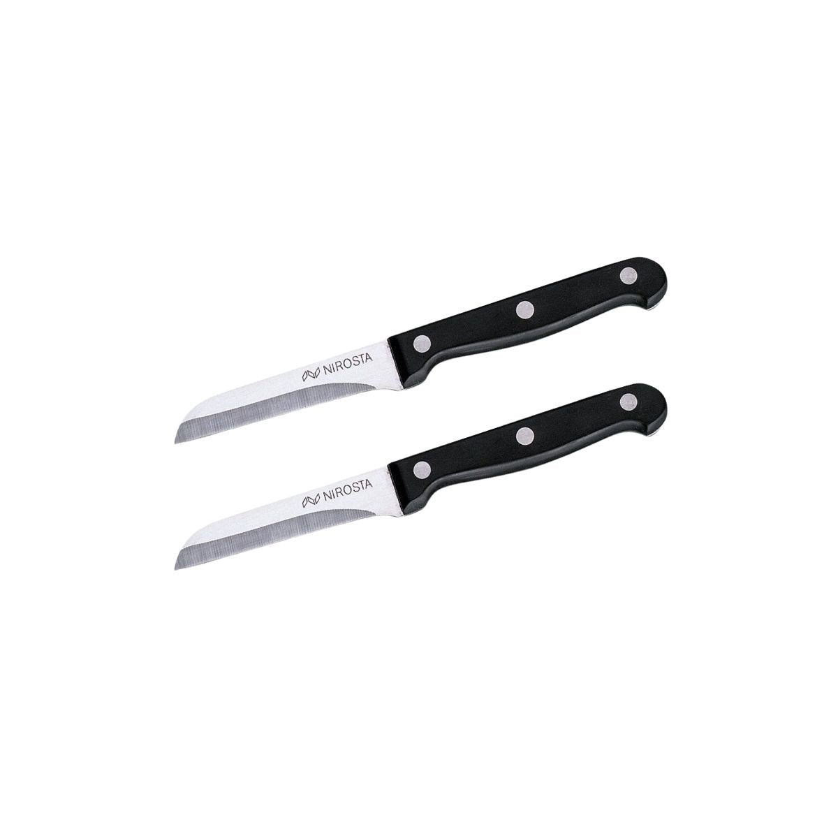 Lot de 2 couteaux à légumes noir,inox, NIROSTA