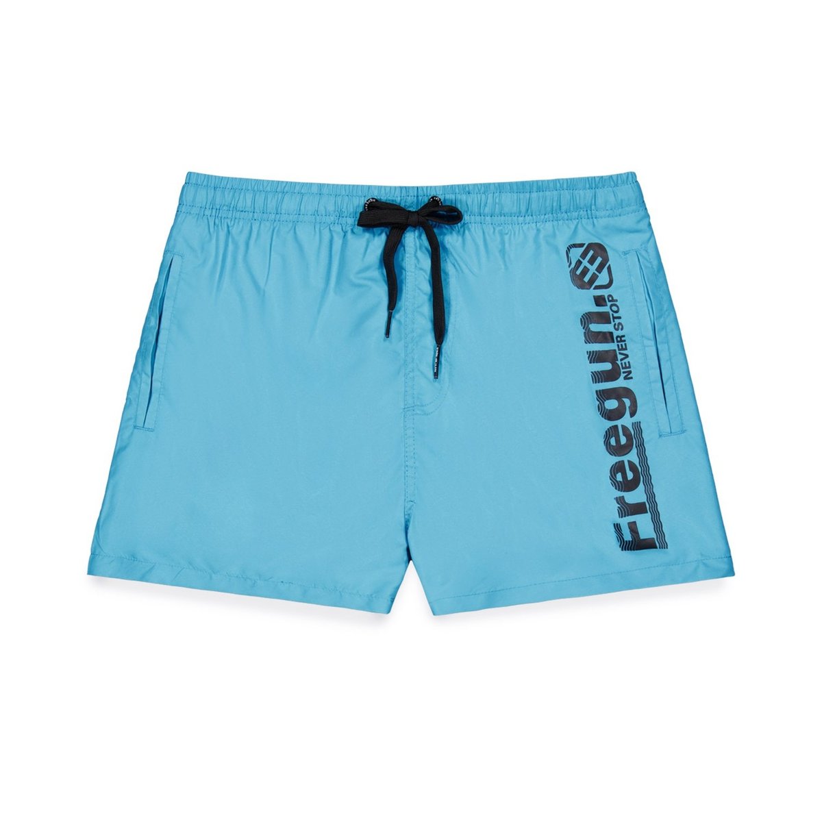 Maillot de Bain Short Microfibre bleu/noir, FREEGUN