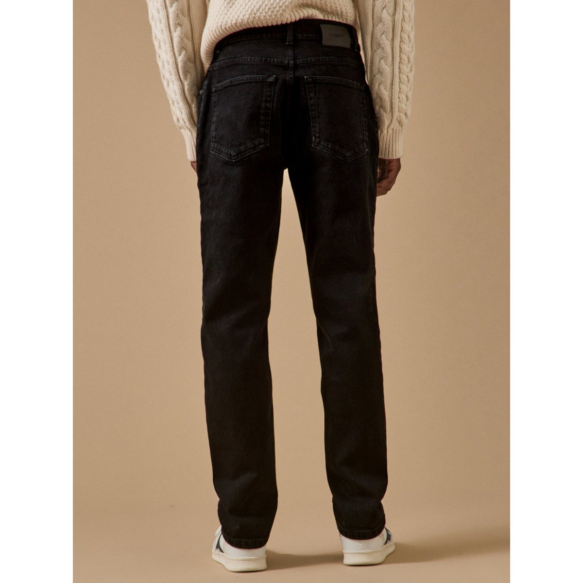 Jean regular coton biologique denim noir, CYRILLUS