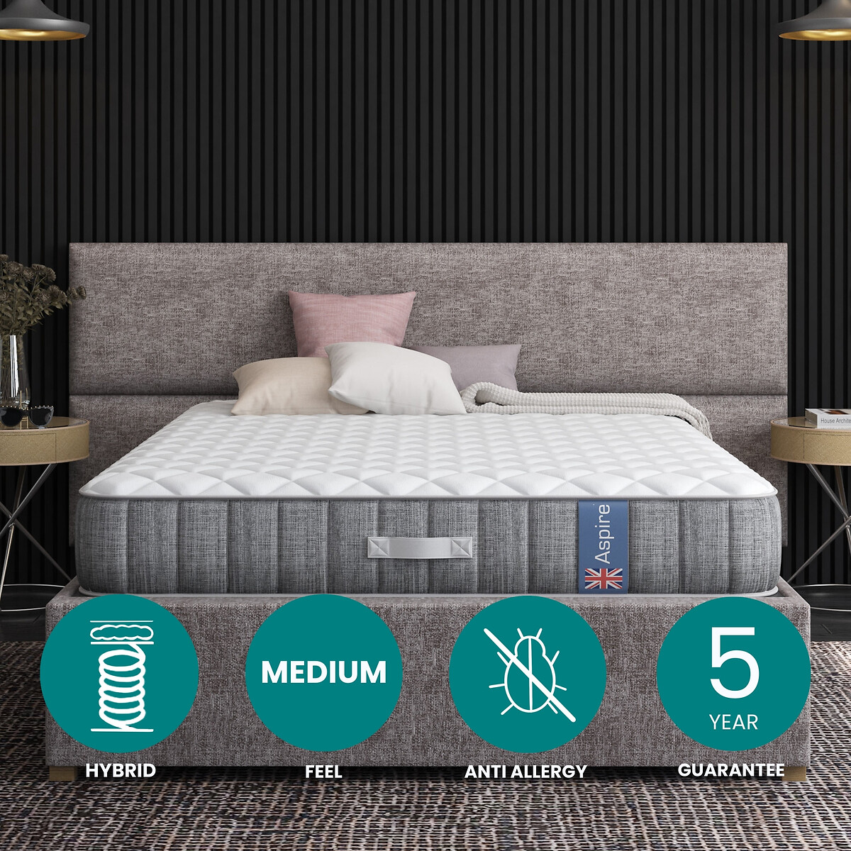 Pocket+ Hybrid Eco Foam Support Mattress white, ASPIRE
