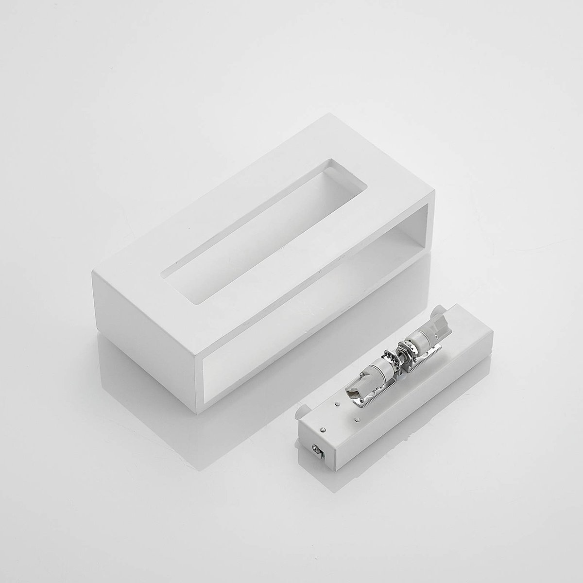 Applique en plâtre moderne, Mavora blanc, LINDBY