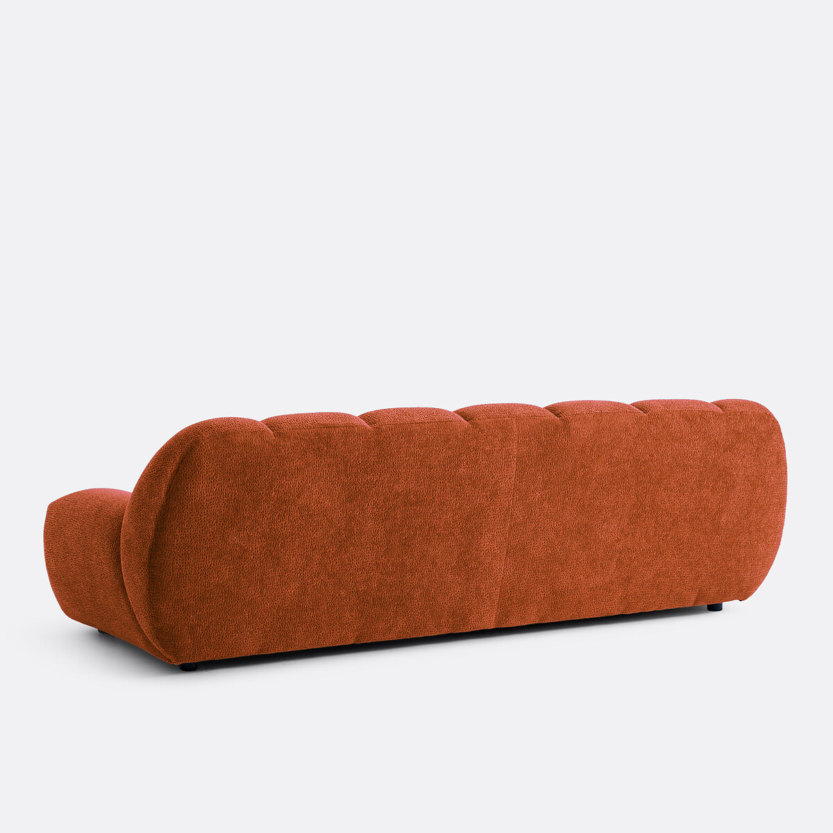 Sofá 4 plazas, tela con relieve, Nuria terracota, LA REDOUTE INTERIEURS