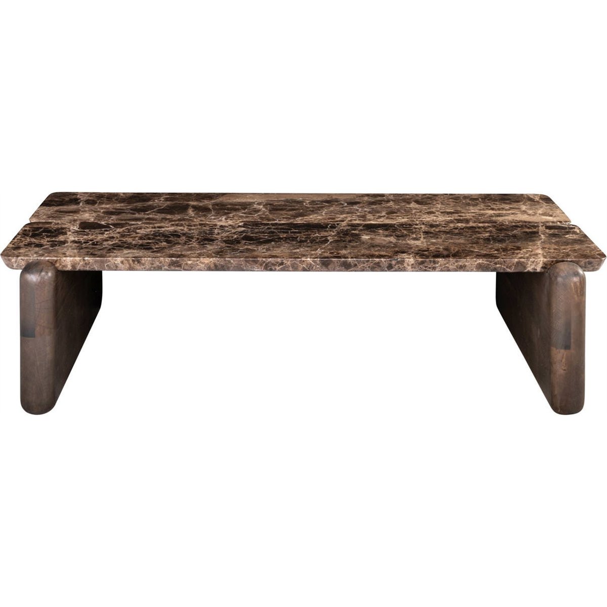 Table basse en marbre brun foncé, RECOLLECTION