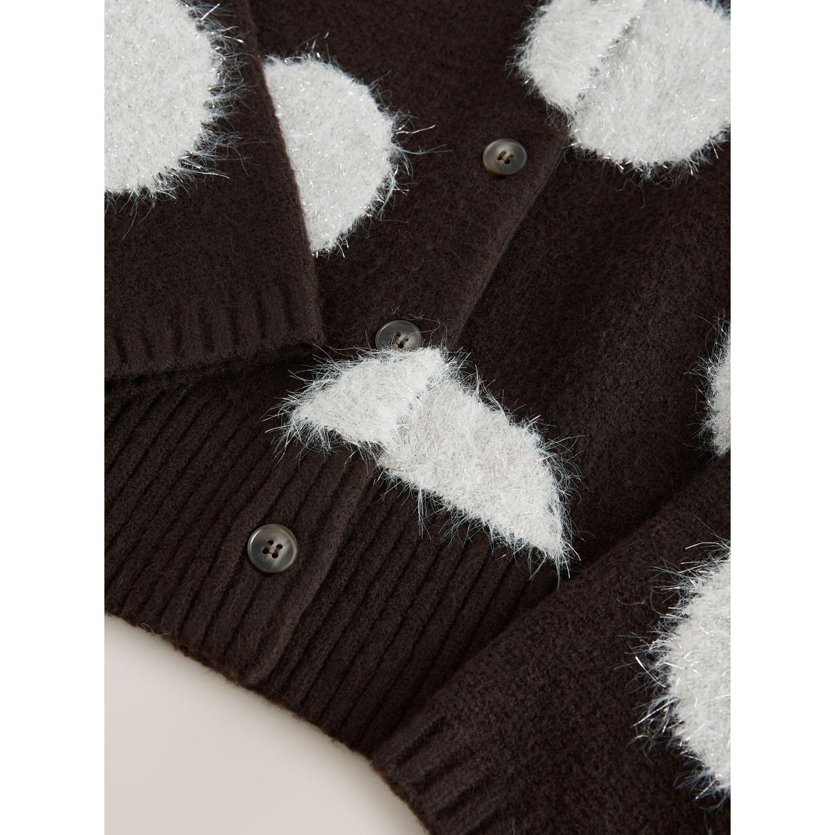 Cardigan en tissu scintillant tache brune, NEXT