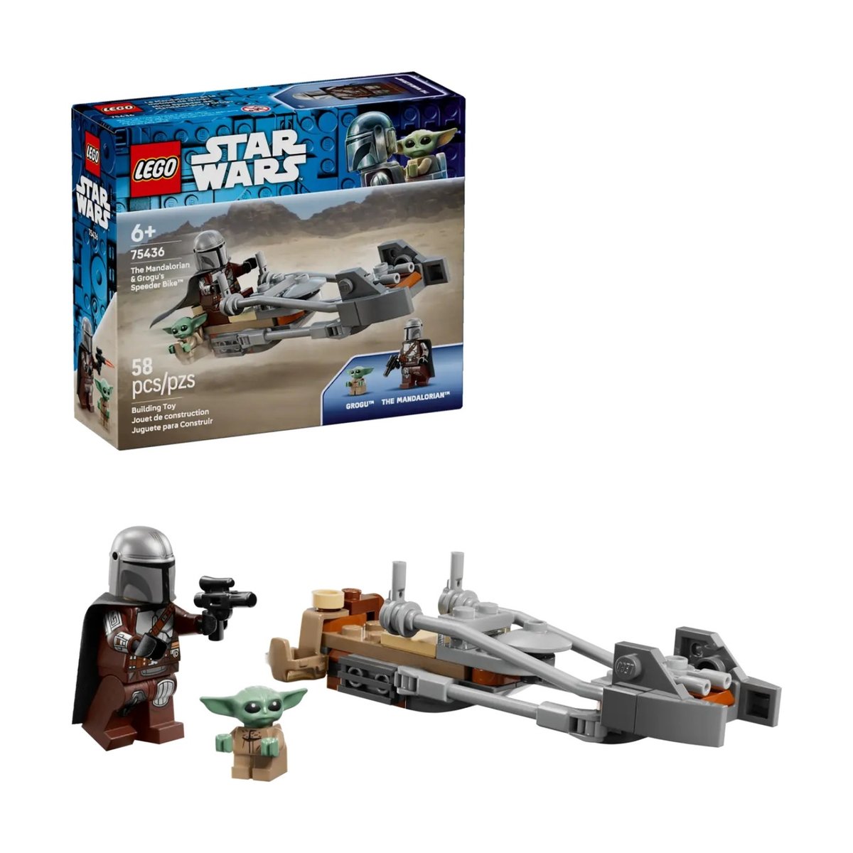 Star Wars Le speeder bike du Mandalorien et Grogu multicolore, LEGO