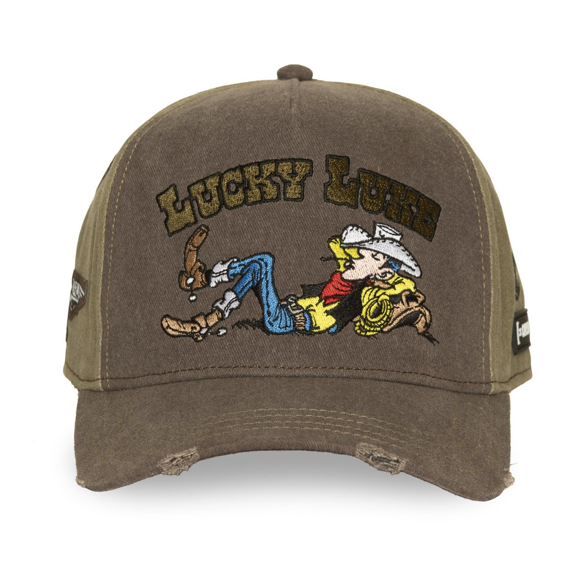 Casquette baseball LUCKY LUKE gris/kaki/blanc/jaune/rouge, CAPSLAB