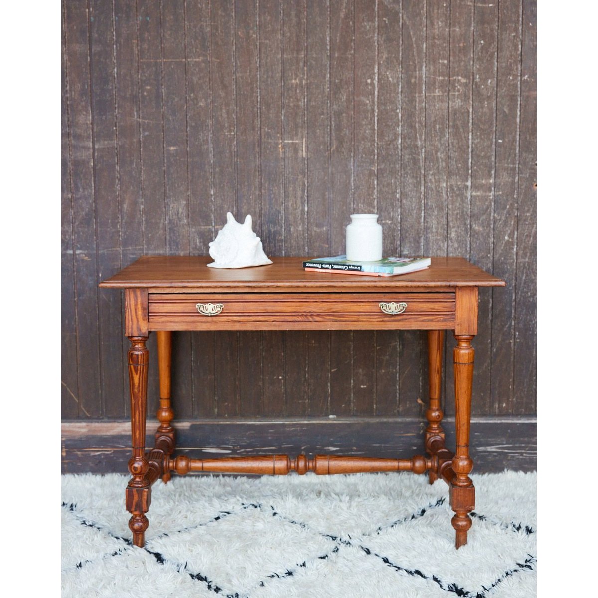Petit bureau ancien à tiroir Edouard N°1121 - Bon état bois clair, DEBONGOUT