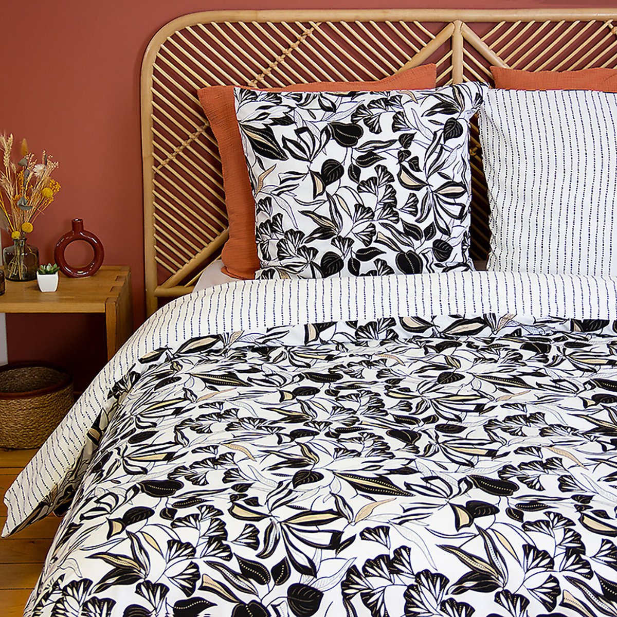Parure housse de couette en microfibre imprimée, FLore imprime, C DESIGN HOME TEXTILE
