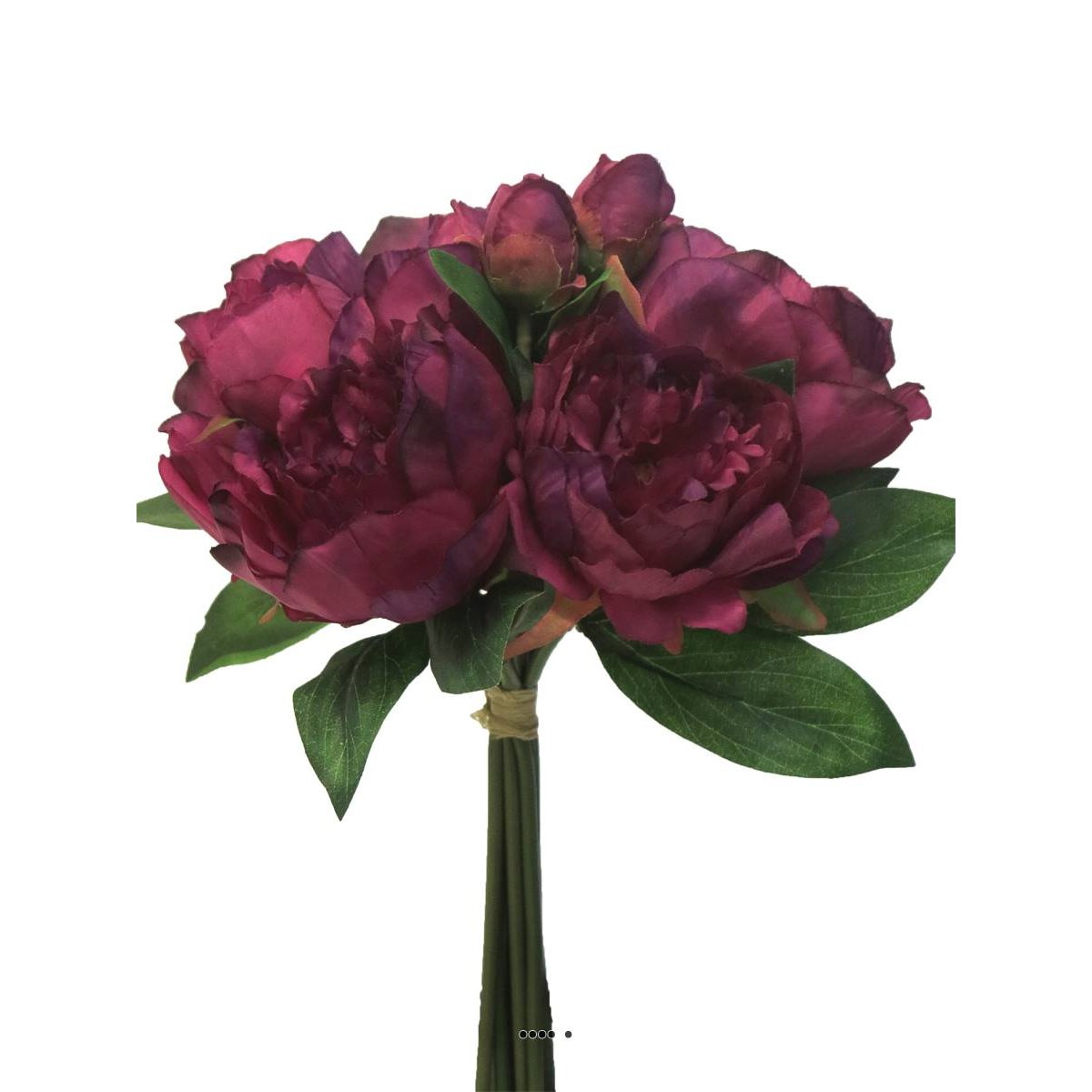 Bouquet de Pivoines factice 8 têtes, D28cm pourpre, ARTIFICIELLES