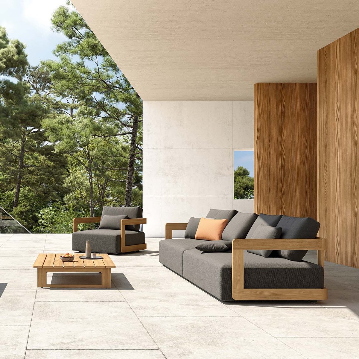 Table basse de jardin, RAFA teck, GESCOVA