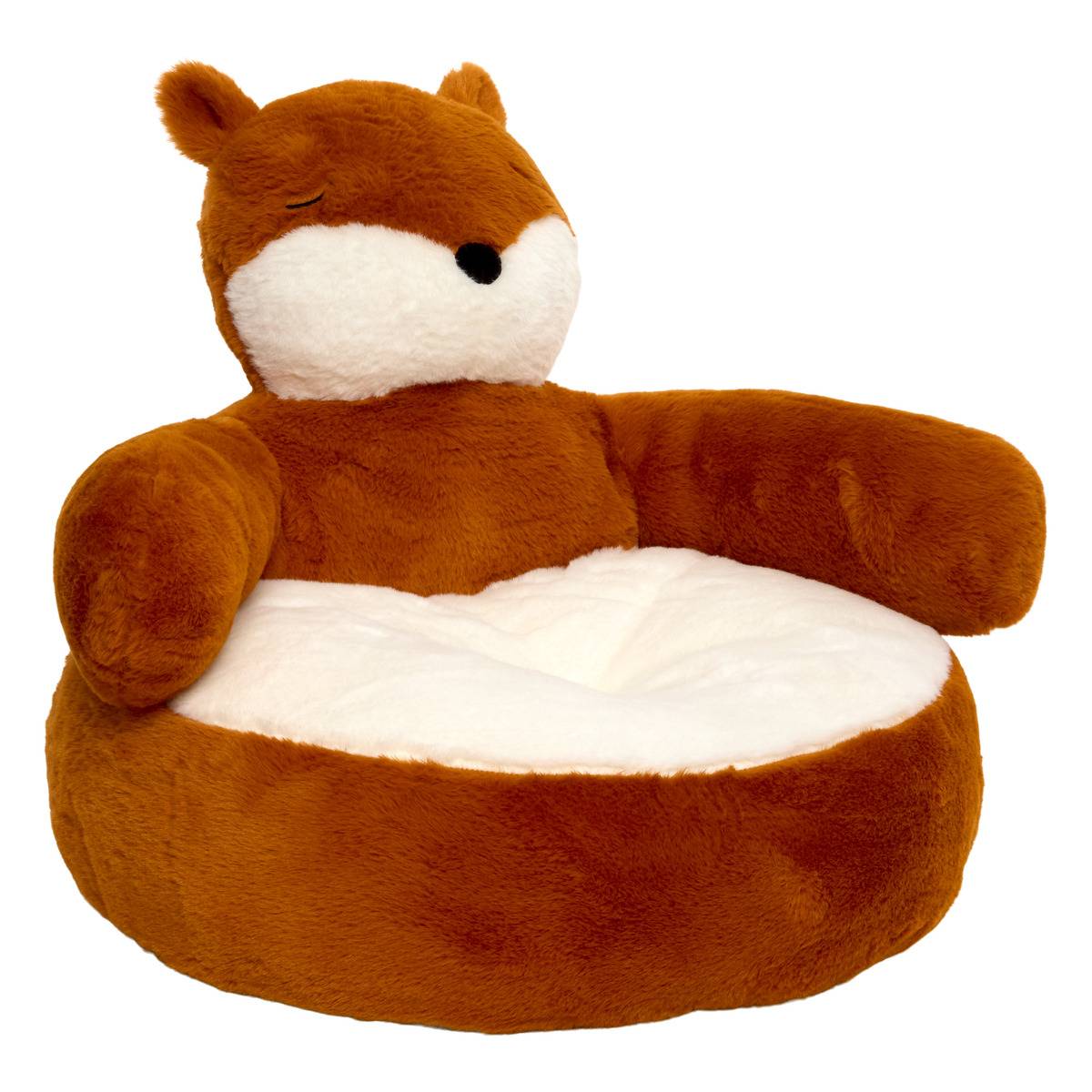 Fauteuil peluche pour enfant ZAFA orange, ATMOSPHERA FOR KIDS