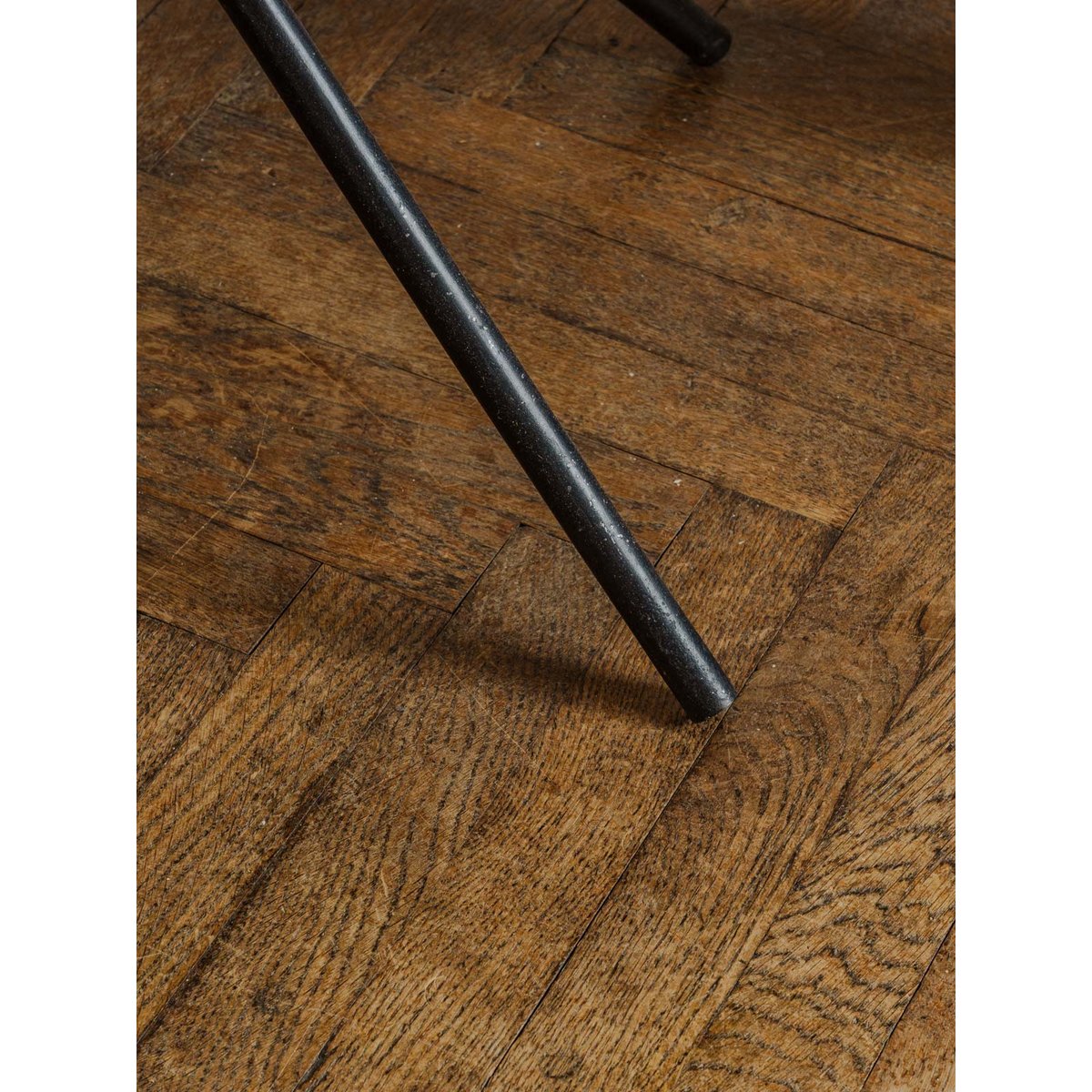 Lampadaire avec table d'appoint en bois Julien N°423 - Bon état noir, DEBONGOUT