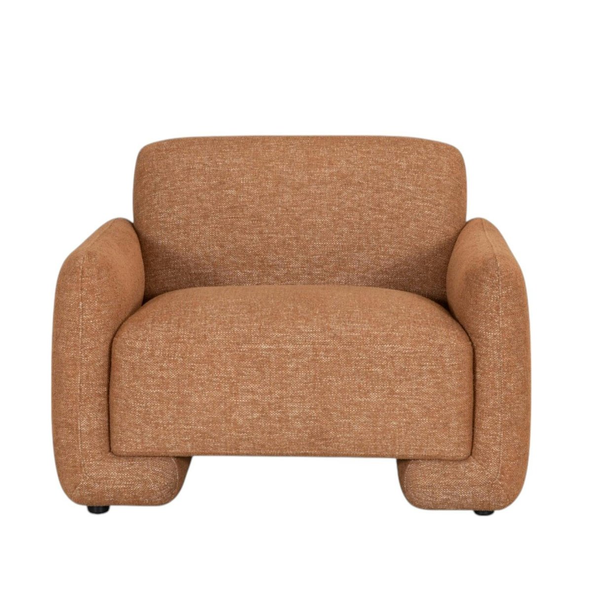 Fauteuil de salon couleur rouille MASSA brique, PIER IMPORT