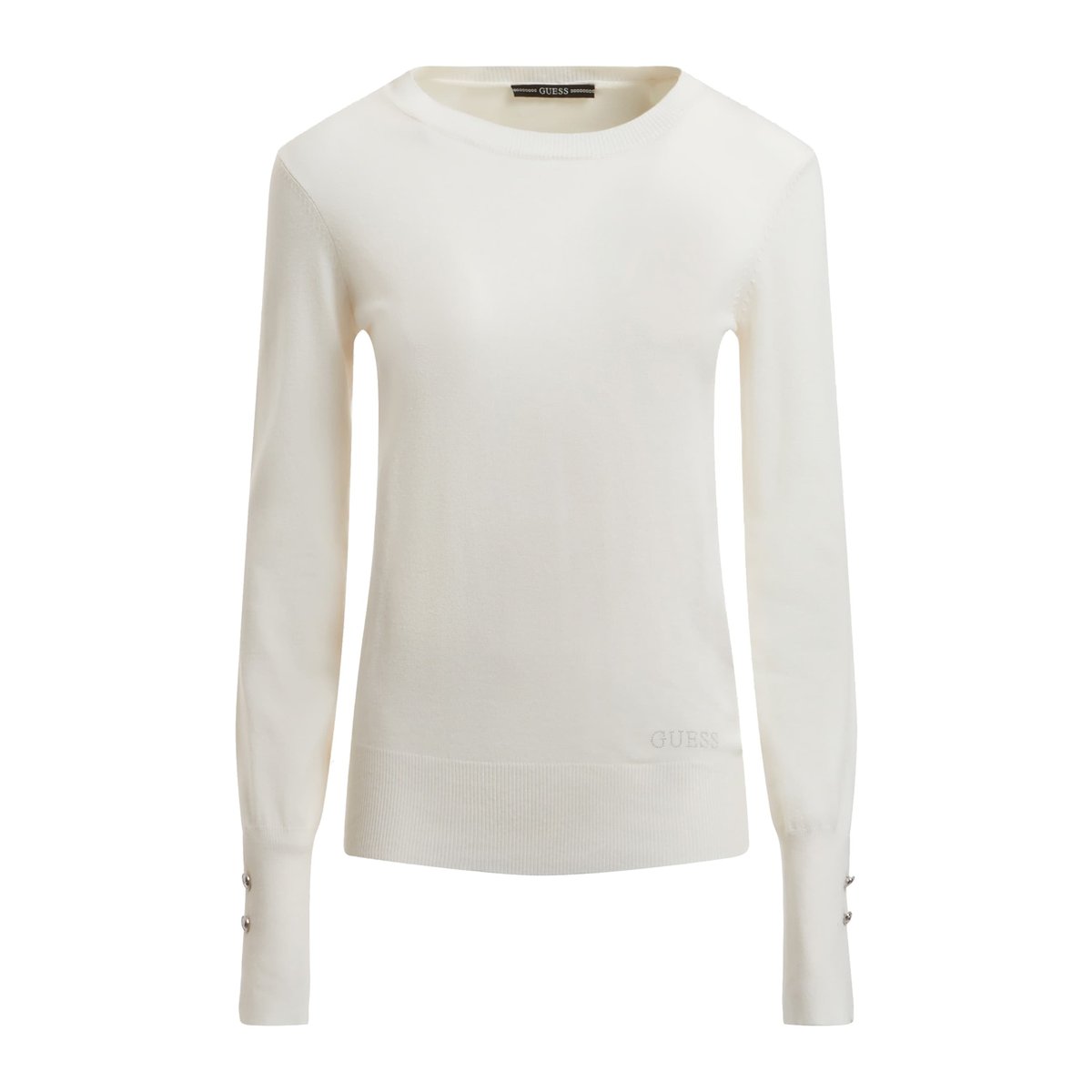 Pull Ras-Du-Cou blanc, GUESS