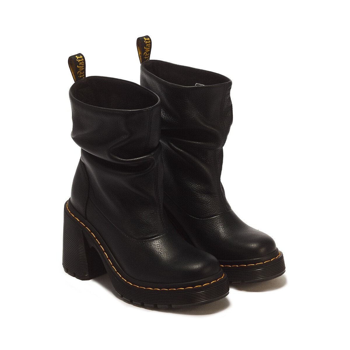 Mi-bottes Kasey en cuir Virginia noir, DR. MARTENS