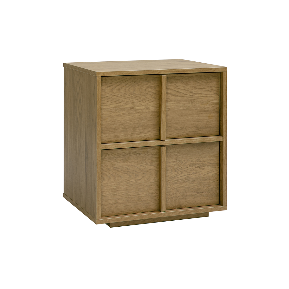 Table de chevet 2 tiroirs finition bois clair chêne LOTHAIRE chêne clair, MILIBOO