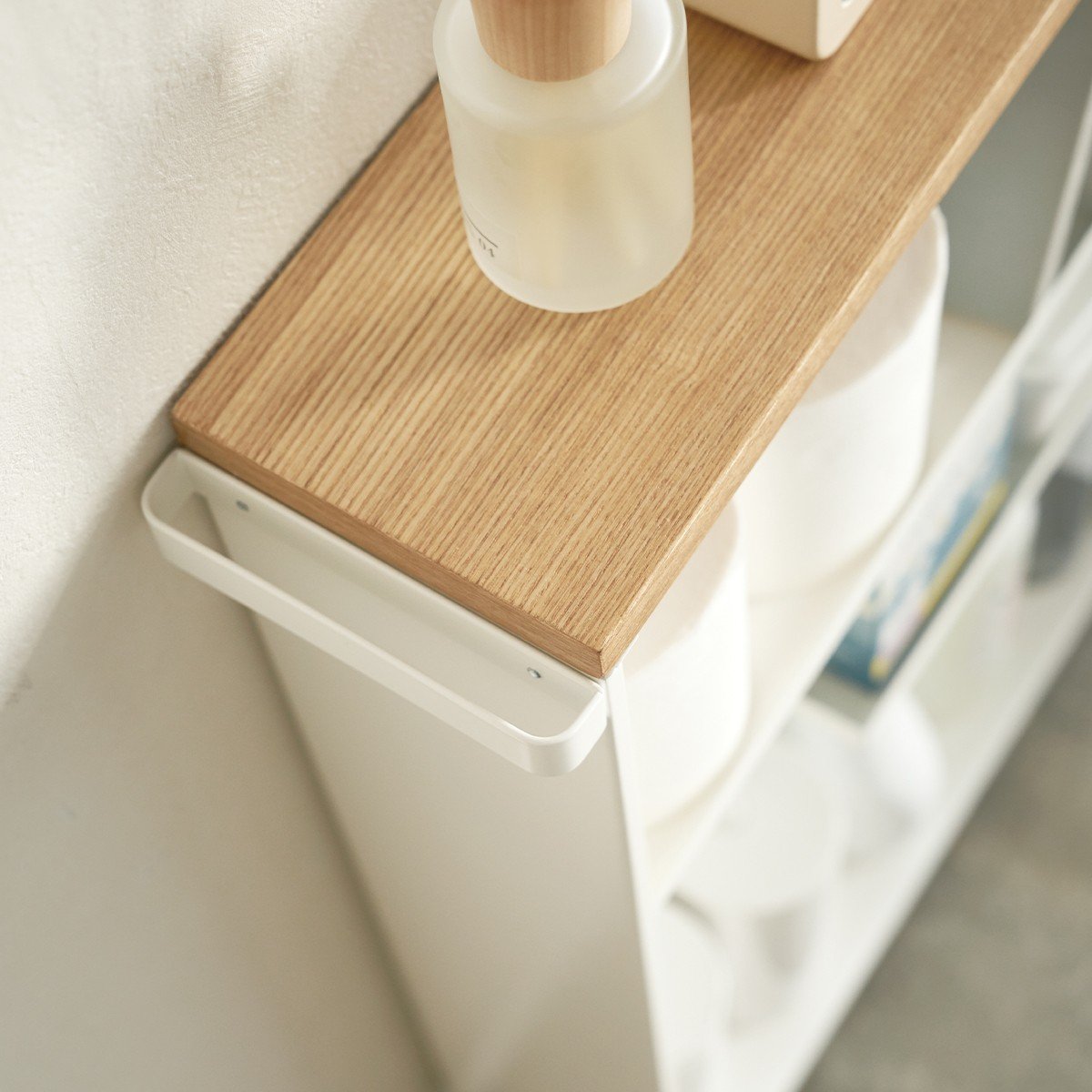 Meuble rangement étroit wc TOWER blanc, YAMAZAKI