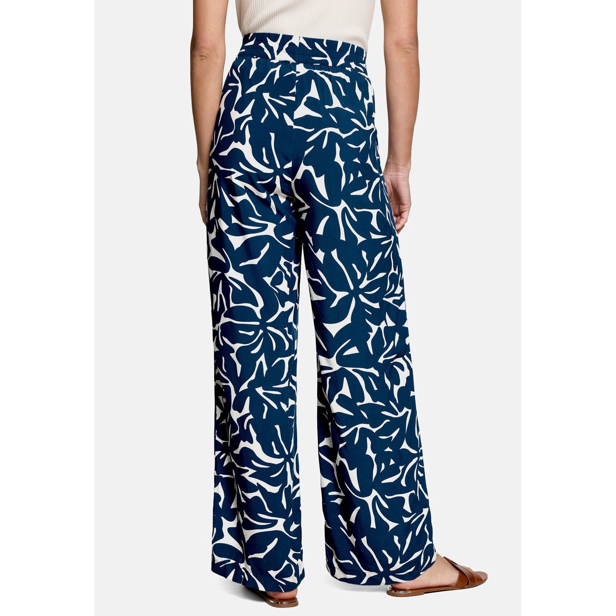 Pantalon casual à imprimé blue/cream, ZERO