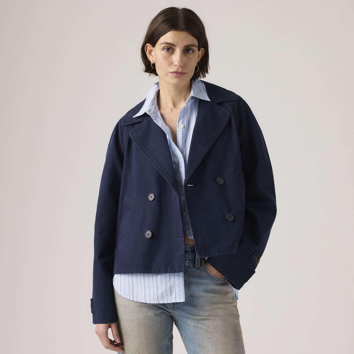 Veste Swing Trench Crop Bree bleu - nightwatch blue, LEVI'S