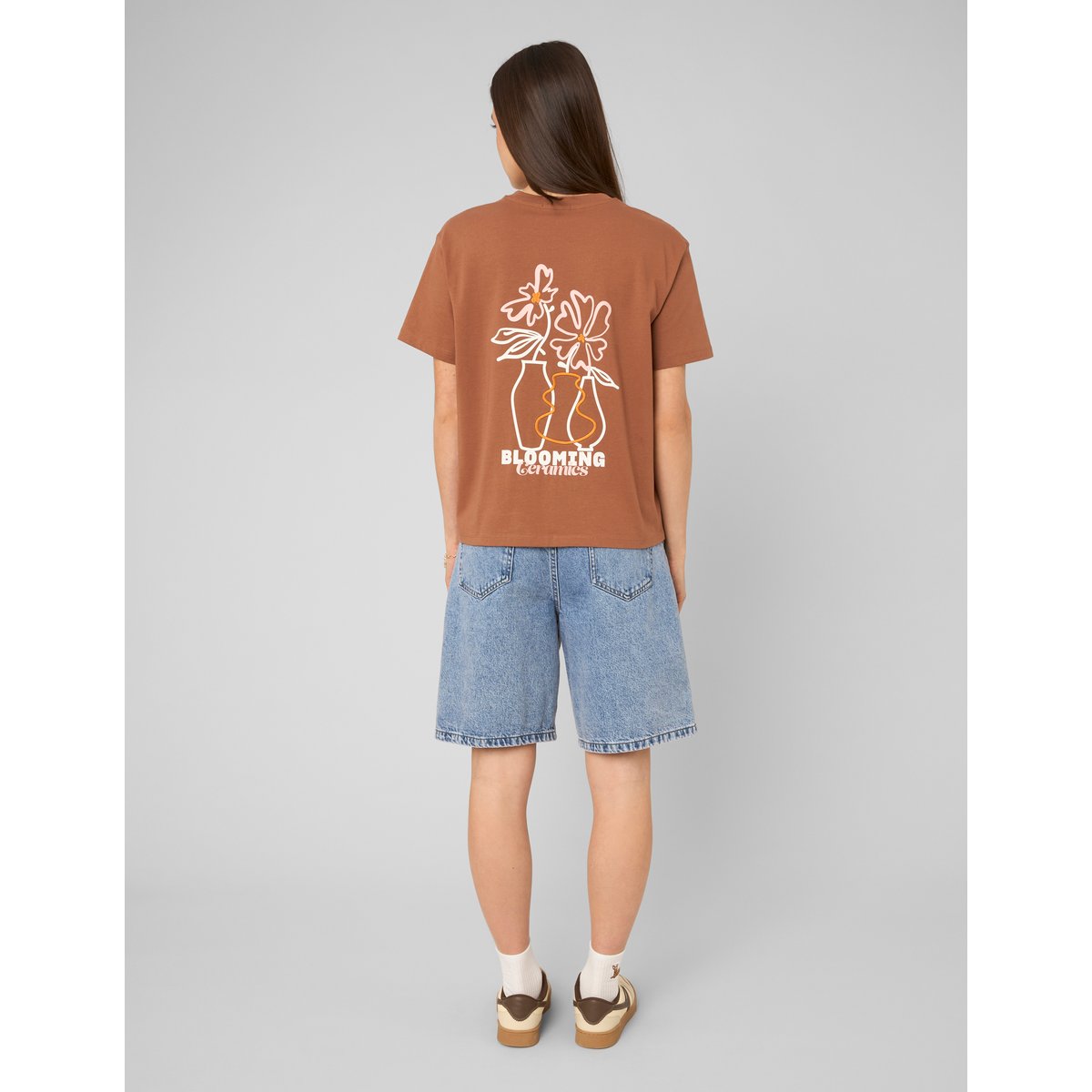 T-shirt imprimé devant / dos camel, BZB