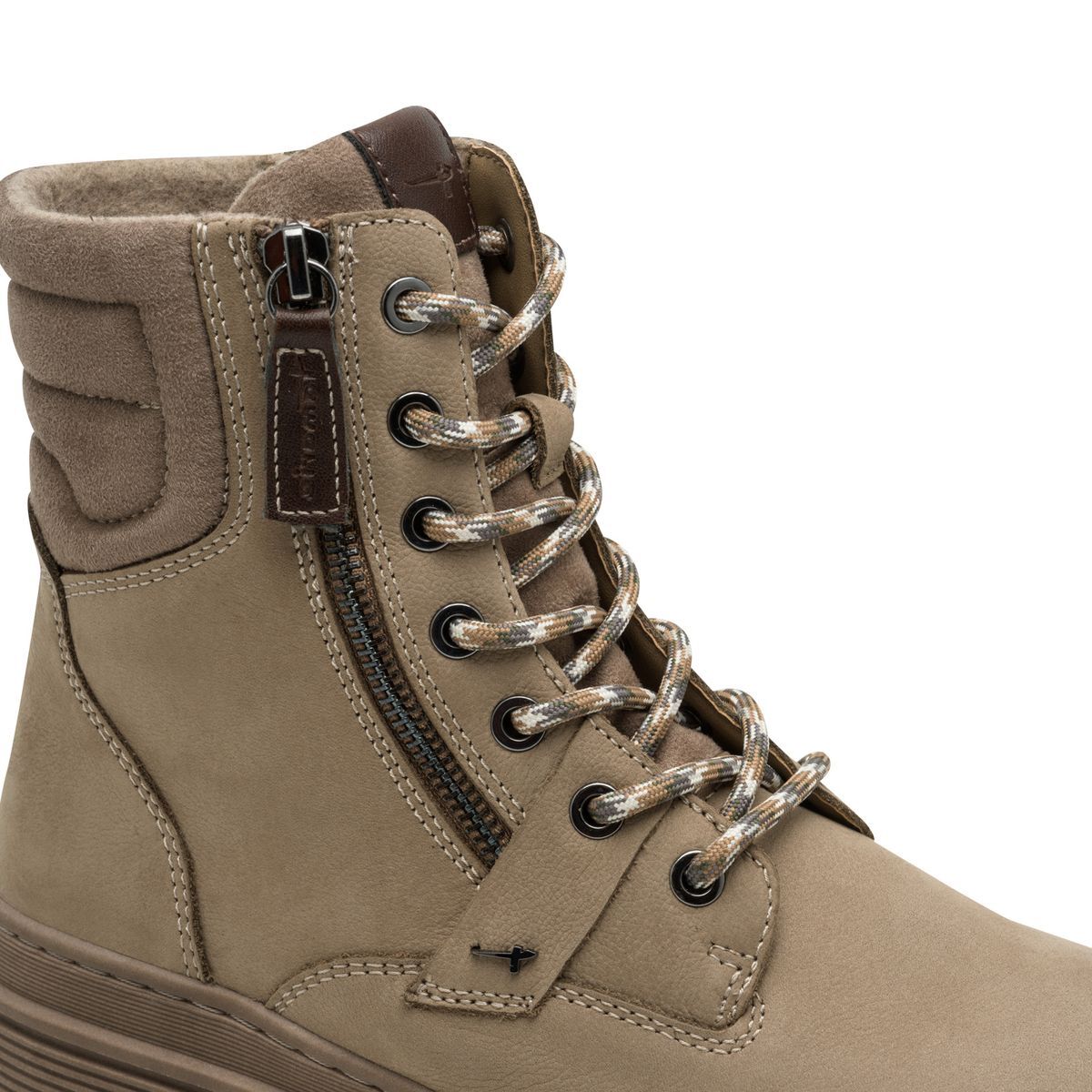 Bottine en cuir marron taupe, TAMARIS