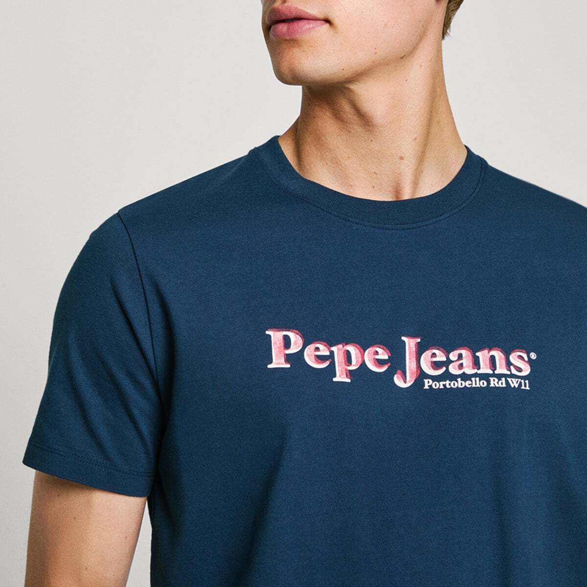 T-Shirt Regular Fit Avec Logo bleu dulwich, PEPE JEANS