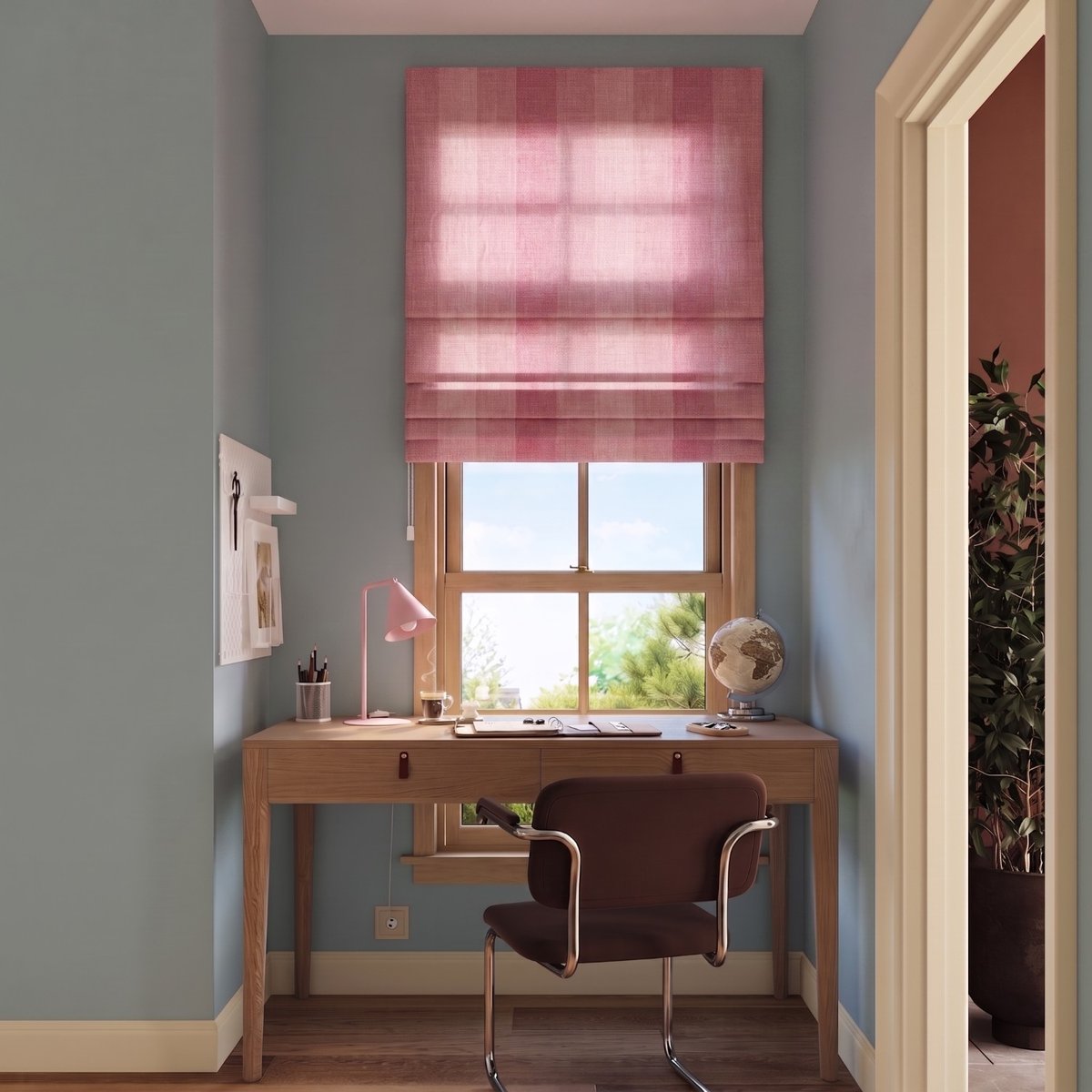 Lampe de bureau Acier Rose E14 1 Nox rose, EDEN