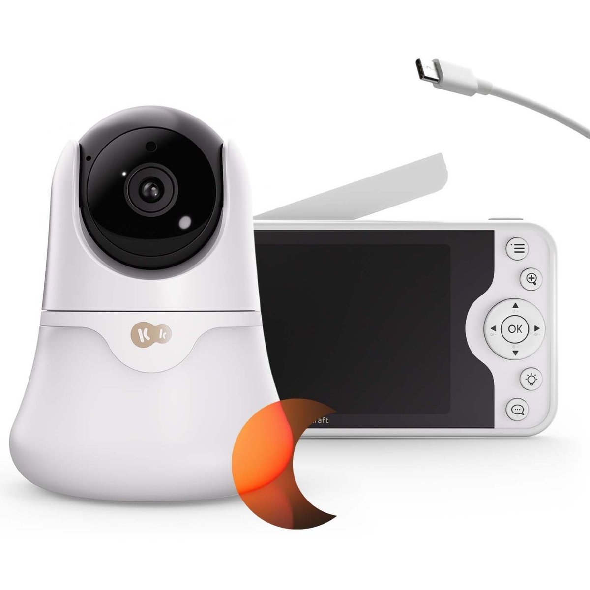 Babyphone Niteeye blanc, noir, KINDERKRAFT