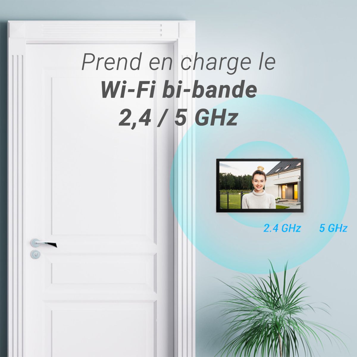 Sonnette connectée HP7 2K filaire couleur unique, EZVIZ