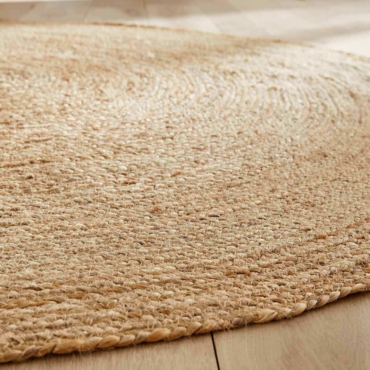 Teppich Hempy, Jute, handgeflochten, rund Ø 160 cm natur, AM.PM