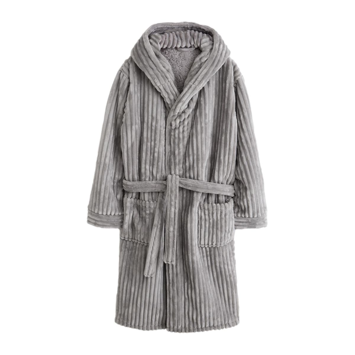 Robe de chambre côtelé gris mat, NEXT