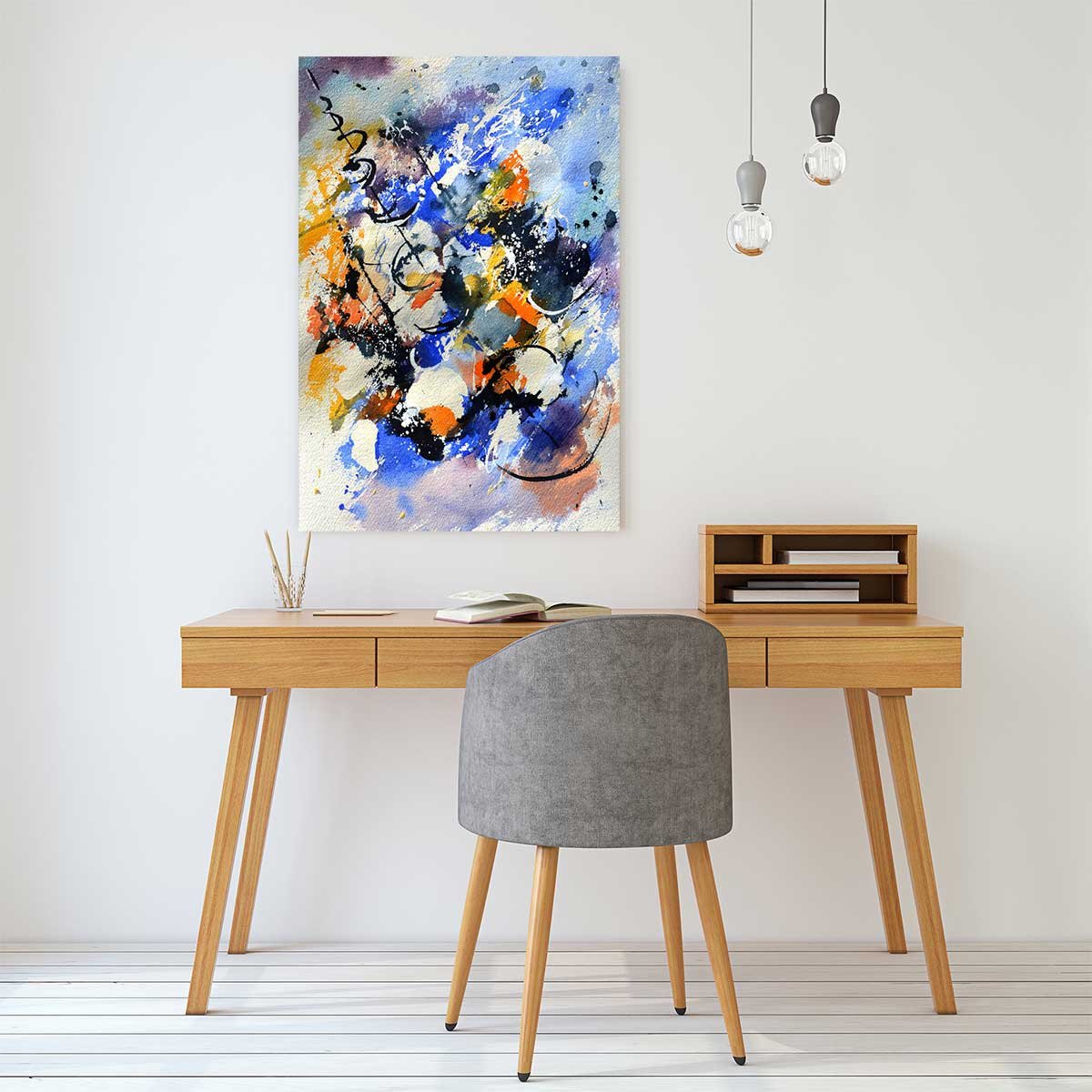 Tableau abstrait aquarelle tableau alu dibond, HEXOA