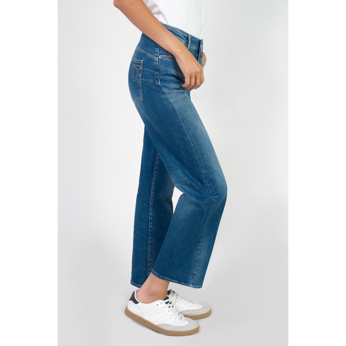 Jeans loose, large pulp wide leg , 7/8ème blue, LE TEMPS DES CERISES