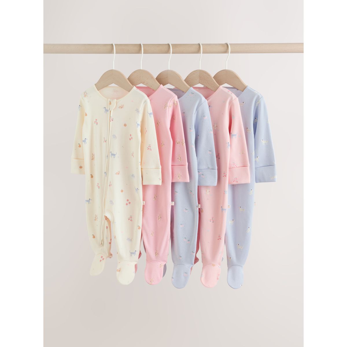 Dors-bien à zip double sens bébé personnage multicolore pastel, NEXT