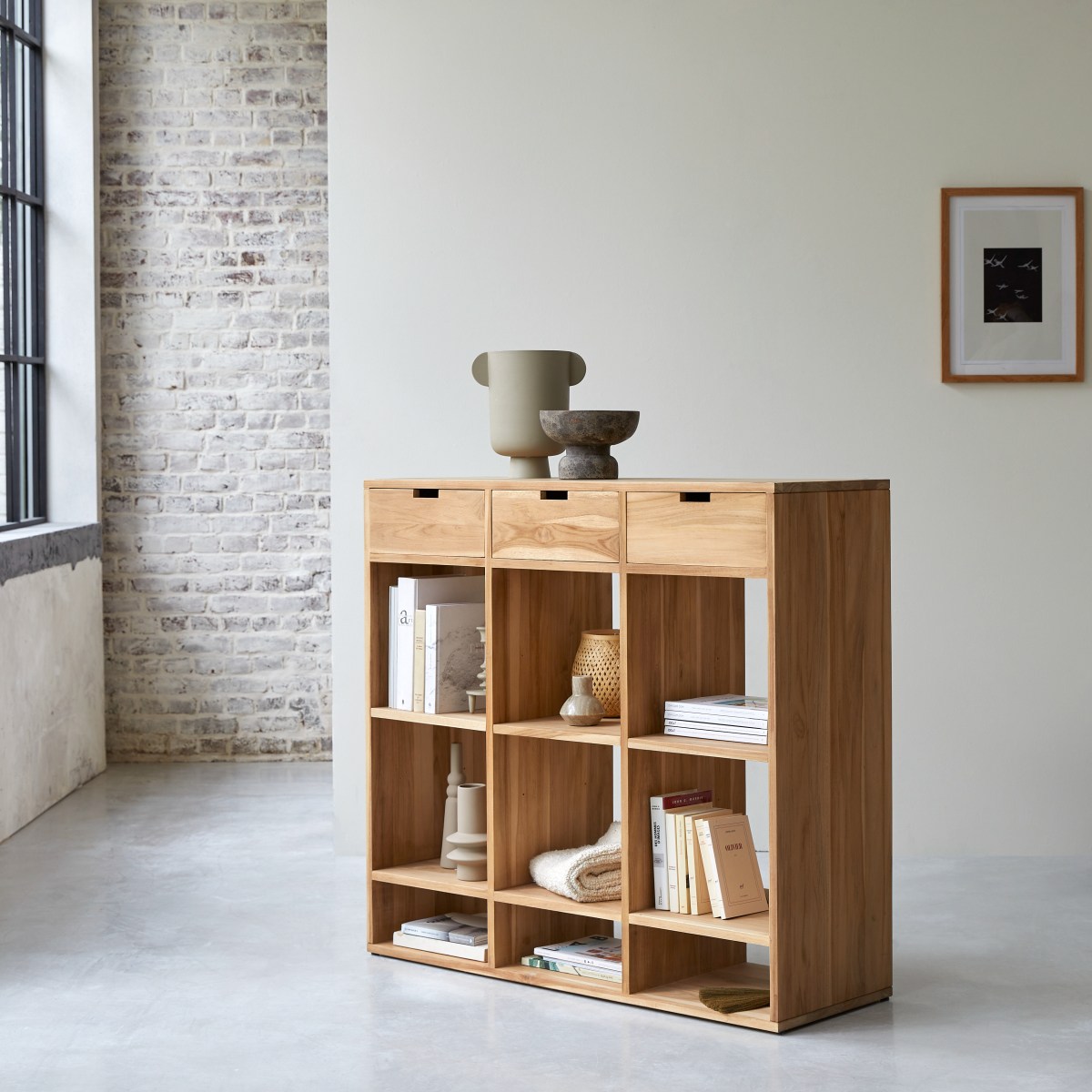 Console en Teck massif, MIHO naturel, TIKAMOON