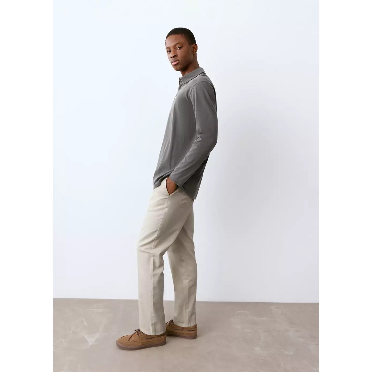 Pantalon coton lin cordon sable, MANGO TEEN