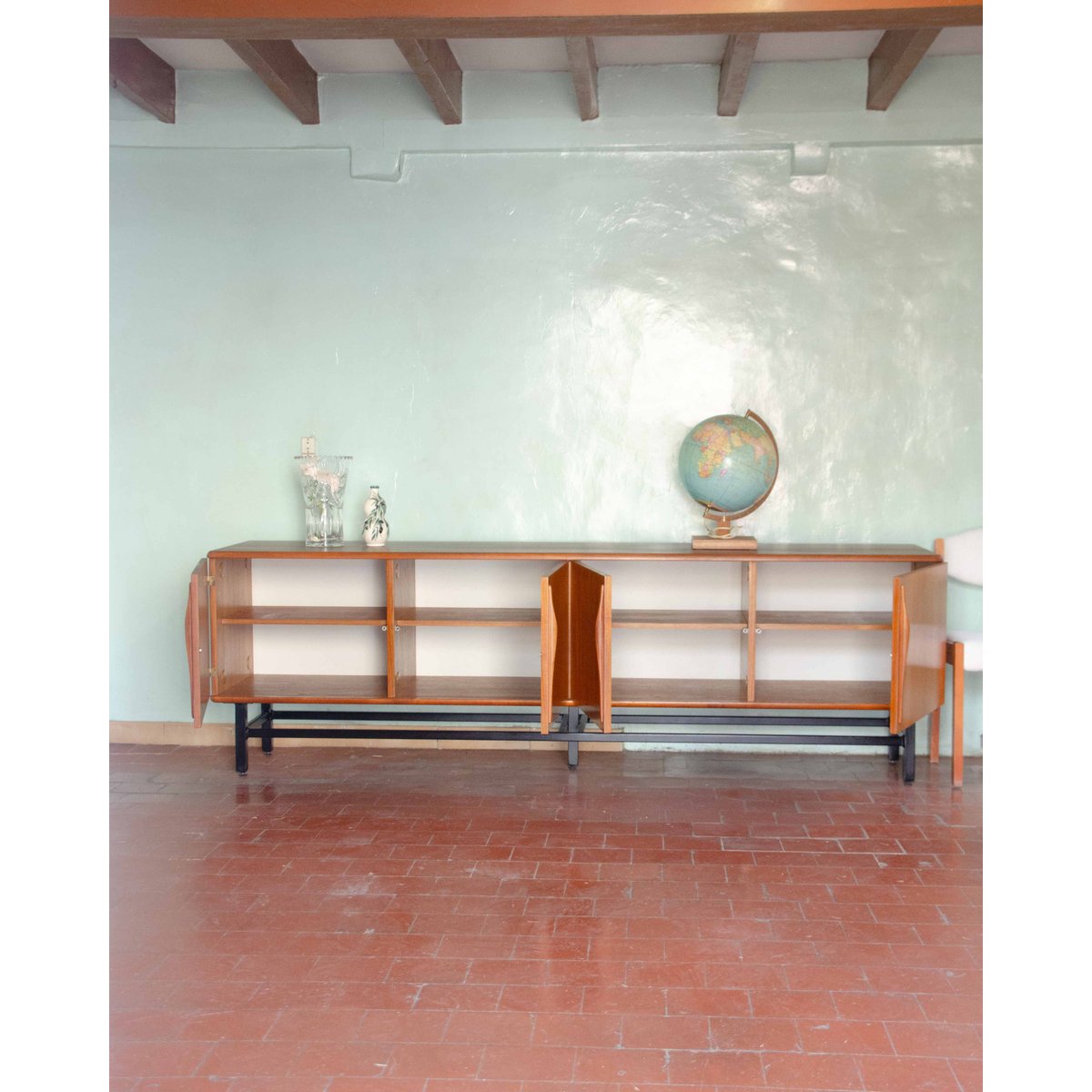 Grande enfilade en teck Margaret N°506 - Bon état bois clair, DEBONGOUT