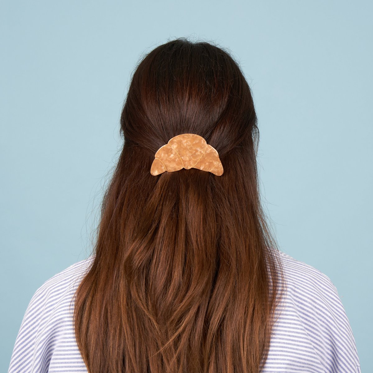 French barrette CROISSANT beige, COUCOU SUZETTE