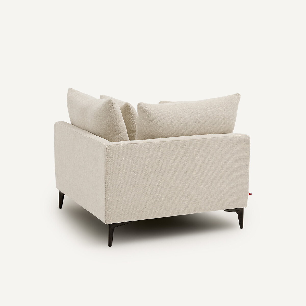 Canapé d'angle en polyester natté, MODERNISTE ivoire, EMMANUEL GALLINA X AM.PM