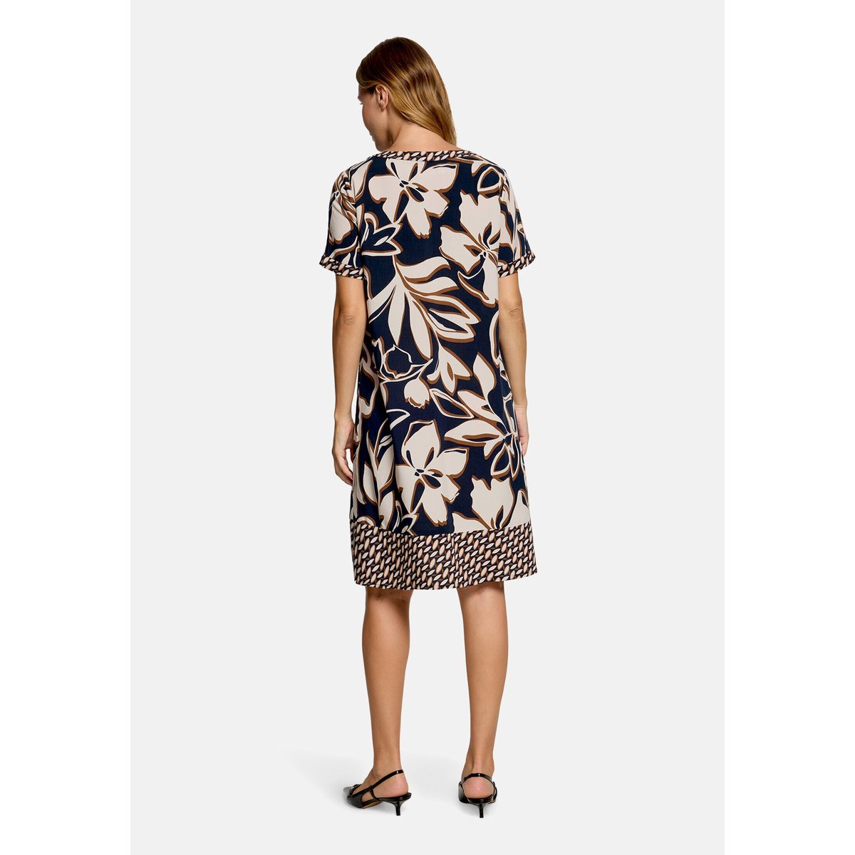 Robe tunique manches courtes dark blue/brown, BETTY BARCLAY