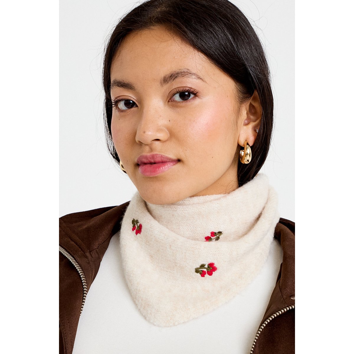 Foulard avec broderie ecru, CACHE CACHE